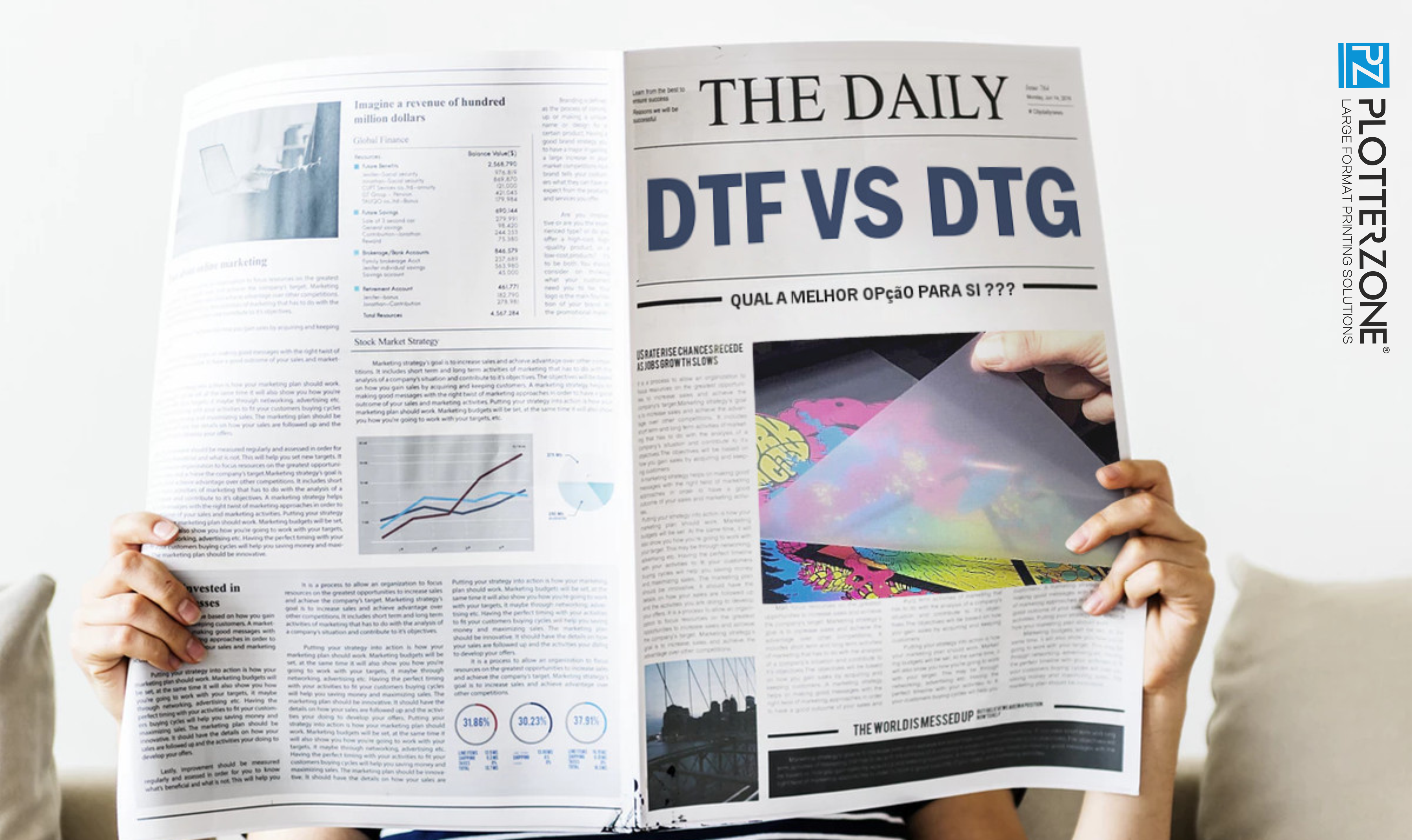 DTF ou DTG: descubra as principais diferenças entre estes métodos de impressão digital?